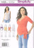 MISSES' KNIT MATERNITY TOP SIZED FOR STRETCH KNITS ONLY