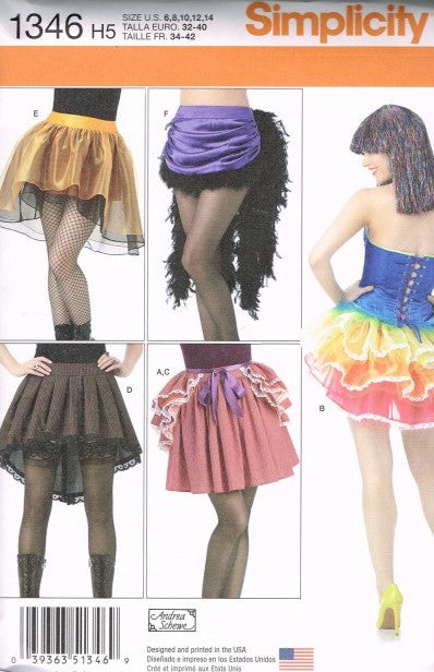 MISSES COSTUME SKIRTS AND BUSTLES