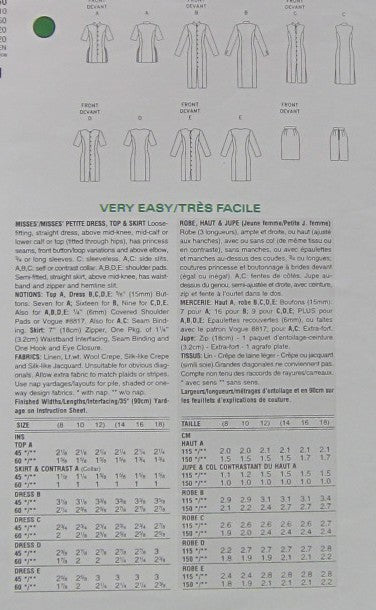 MISSES/MISSES PETITE DRESS TOP AND SKIRT