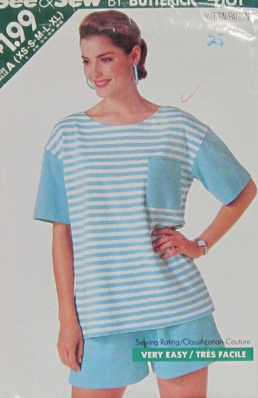 MISSES/MISSES PETITE TOP AND SHORTS