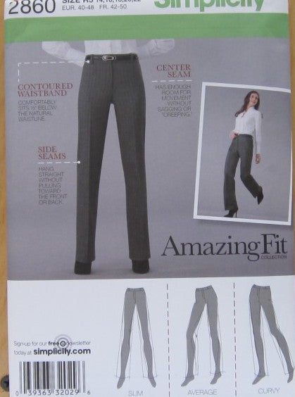 MISSES/MISS PETITE PANTS WITH INDIVIDUAL PATTERN PIECES GIVEN FOR