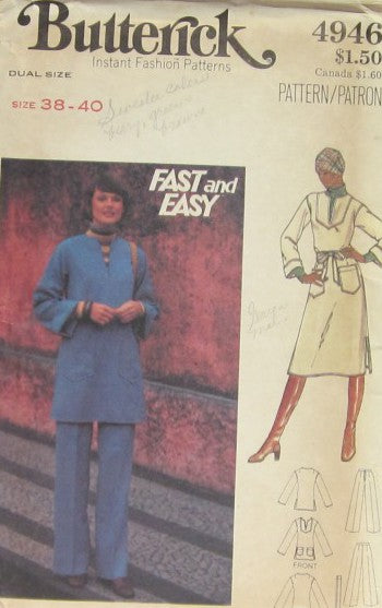 WOMENS DRESS TUNIC PANTS AND BELT