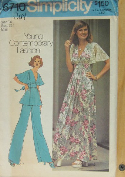 JUNIOR PETITES' AND MISSES' DRESS OR TOP AND PANTS (CUT)