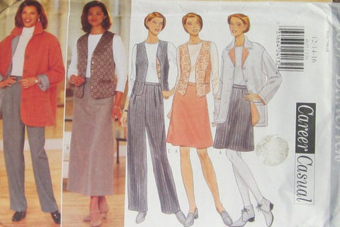 MISSES/MISSES PETITE JACKET VEST TOP SKIRT AND PANTS