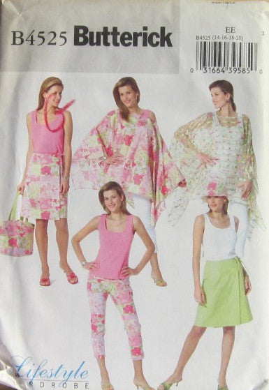 MISSES PONCHO TOP SKIRT PANTS HAT AND BAG