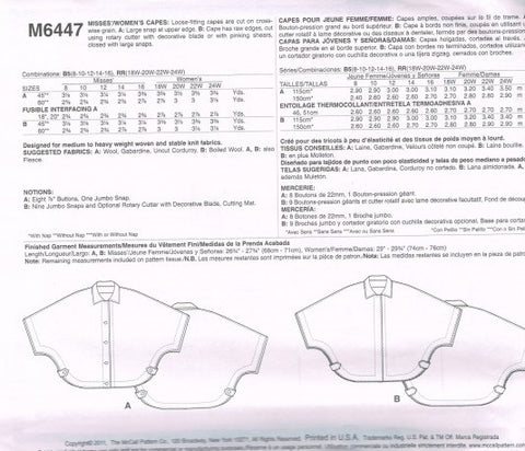 MISSES'/WOMEN'S CAPES