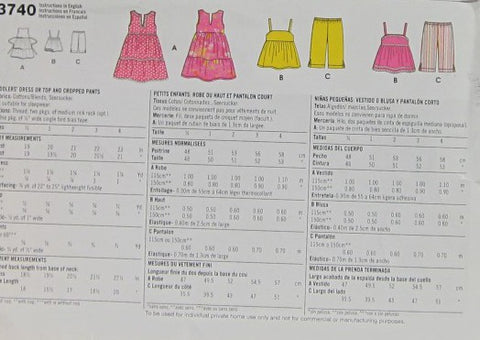 TODDLERS DRESS OR TOP AND PANTS