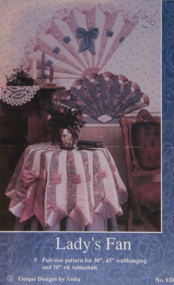 LADYS FAN AND TABLECLOTH