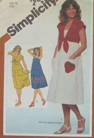 MISSES SUNDRESS AND UNLINED BOLERO JACKET