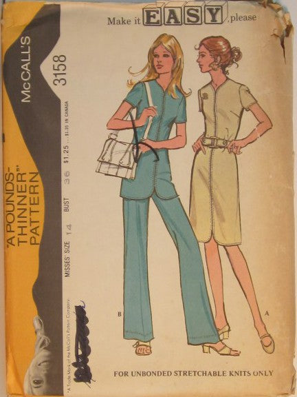MISSES DRESS OR TUNIC AND PANTS