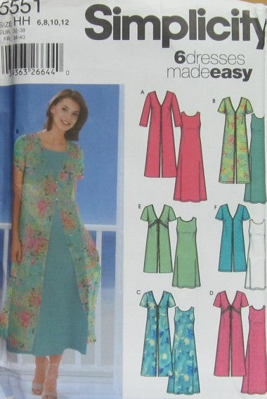 MISSES'/MISS PETITE PULLOVER DRESS AND DUSTER IN TWO LENGTHS