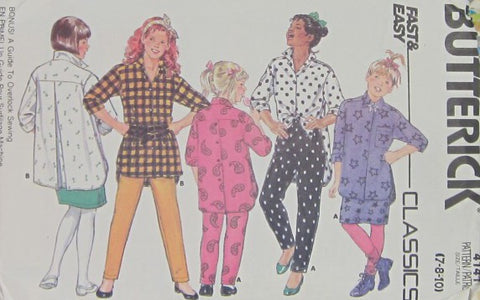 GIRLS' SHIRT SKIRT AND  PANTS