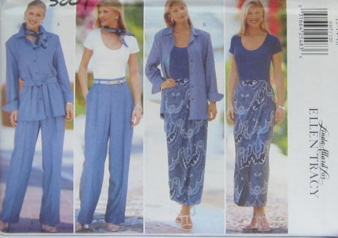 MISSES/MISSES PETITE SHIRT BODYSUIT SKIRT PANTS AND SCARF