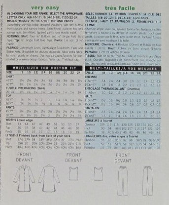 MISSES/MISSES SHIRT TOP AND PANTS