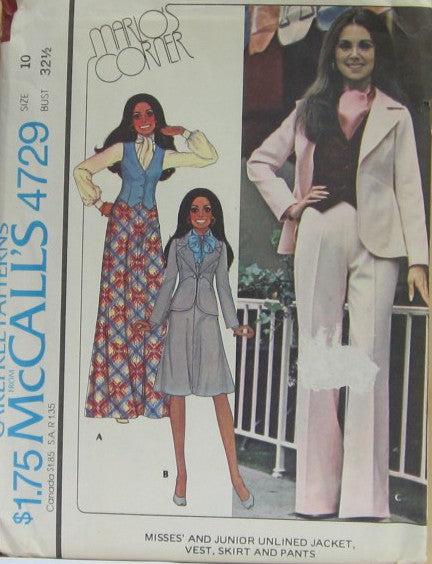 MISSES AND JUNIOR JACKET VEST SKIRT AND PANTS