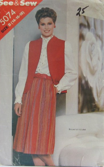 MISSES VEST AND SKIRT