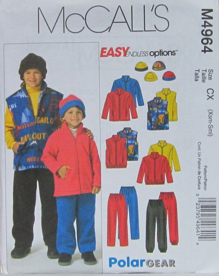 CHILDREN'S AND BOYS' JACKET, VEST, PULL-ON PANTS AND REVERSIBLE HAT