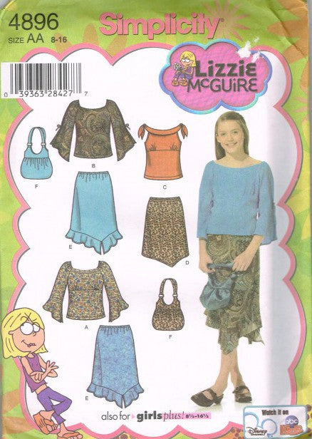 GIRLS'/GIRLS' PLUS SKIRTS, TOP AND BAG