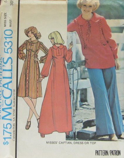 MISSES' CAFTAN, DRESS OR TOP