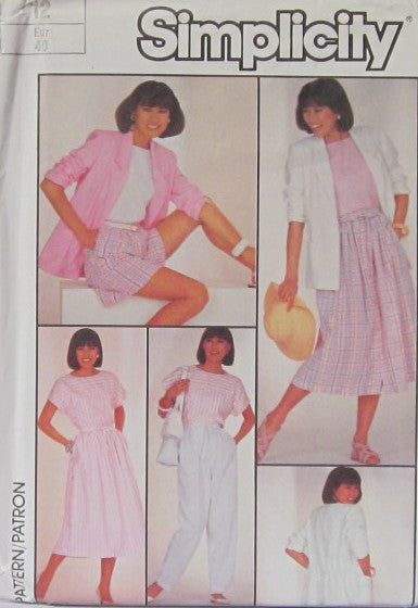 MISSES' PANTS, SHORTS, SKIRT, PULLOVER TOP AND UNLINED JACKET