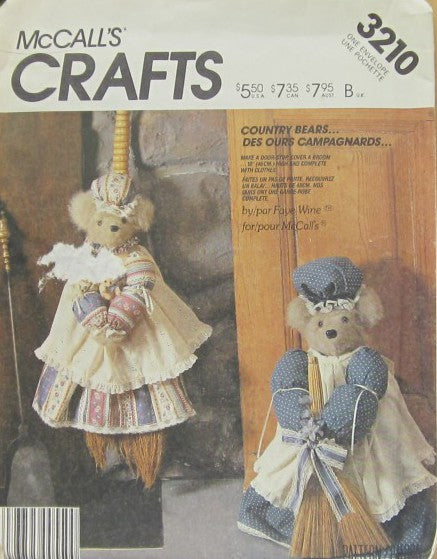 BEAR DOOR STOPPER AND BROOM COVER
