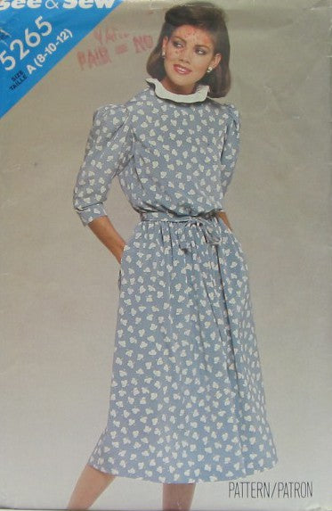 MISSES' DRESS AND BELT