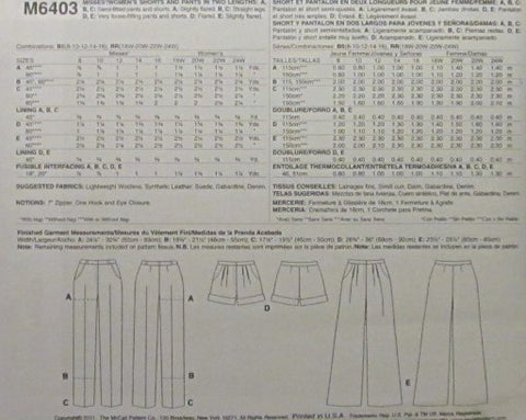 MISSES/WOMENS SHORT AND PANTS
