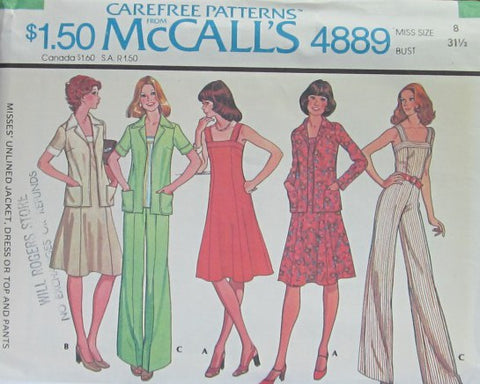 MISSES JACKET DRESS OR TOP AND PANTS