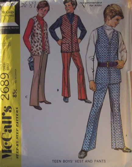 TEEN BOYS VEST AND PANTS