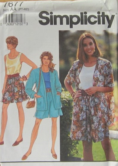 MISSES' SHORTS, TOP AND UNLINED JACKET