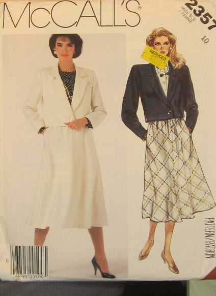 MISSES JACKET AND SKIRT