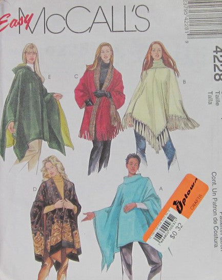 MISSES PONCHOS AND REVERSIBLE HOOD PONCHO AND WRAPS