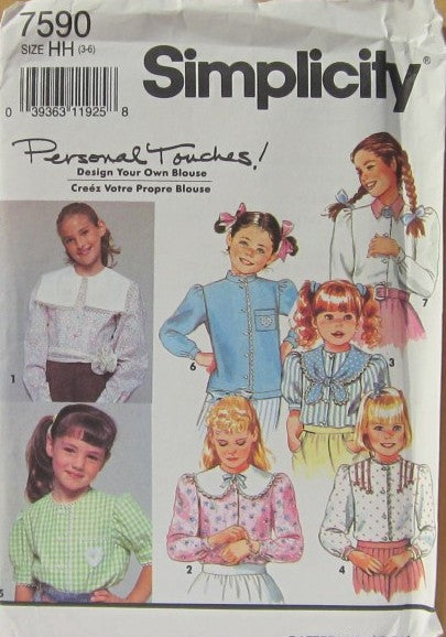 GIRLS' AND CHILD'S BLOUSE AND COLLAR VARIATIONS