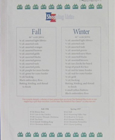 FALL AND WINTER WALL QUILT