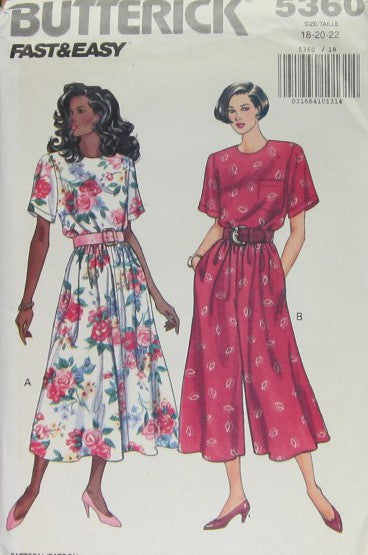 MISSES'/MISSES' PETITE DRESS AND CULOTTE DRESS