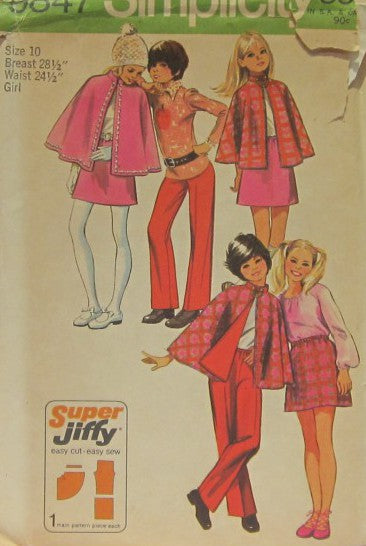 GIRLS CAPE SKIRT AND PANTS