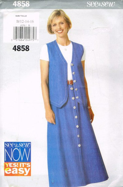 MISSES'/MISSES' PETITE VEST AND SKIRT