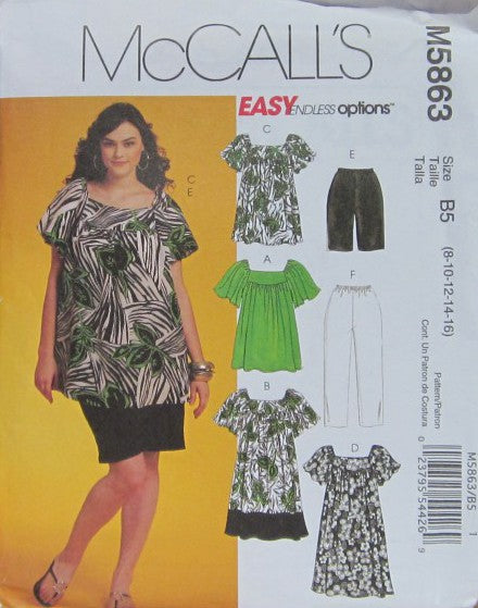 MISSES' AND WOMEN'S TOPS, DRESSES, SHORTS AND CAPRI