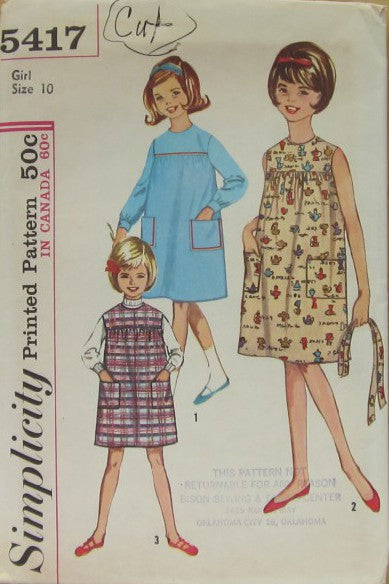 CHILD'S AND GIRLS' ONE-PIECE DRESS OR JUMPER (CUT)