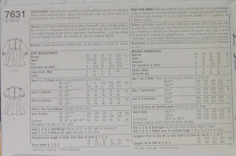 CHILD'S DRESS PATTERN ( CUT )