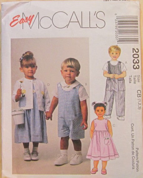TODDLERS' ROMPERS IN TWO LENGTHS, DRESS, JACKET AND SHIRT