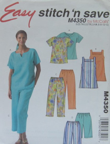 MISSES/MISS TOP TUNIC CAPRI PANTS AND SHORTS
