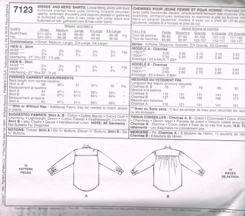 MISSES' AND MENS' SHIRT