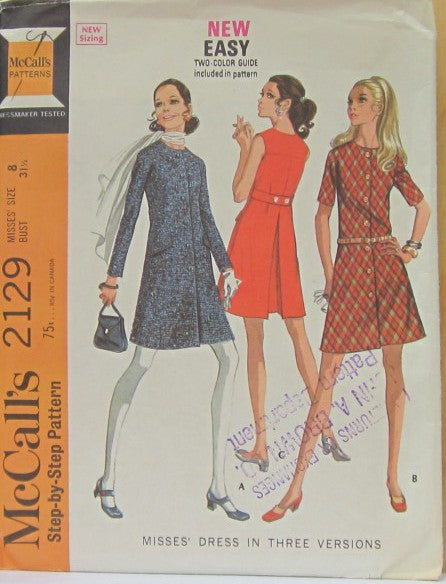 MISSES' DRESS IN THREE VERSION