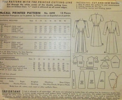 LADDIES AND MISSES DRESS CUT