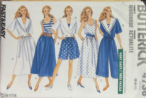 MISSES JACKET TANK TOP SKIRT SHORTS AND CULOTTES