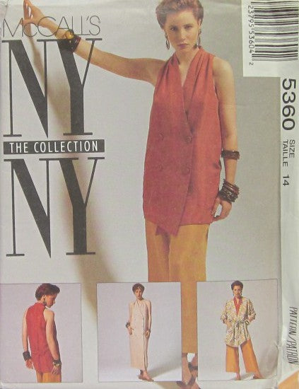 MISSES' UNLINED JACKET AND TIE BELT, DRESS OR TOP AND PANTS
