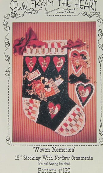 WOVEN CHRISTMAS STOCKING