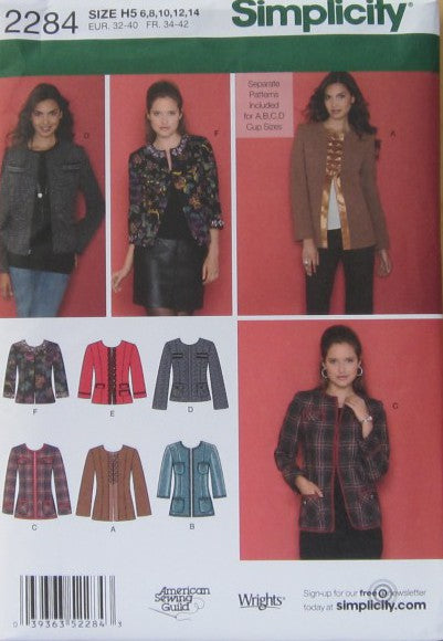 MISSES/MISS PETITE LINED JACKET IN TWO LENGTHS WITH TRIM VARIATIONS