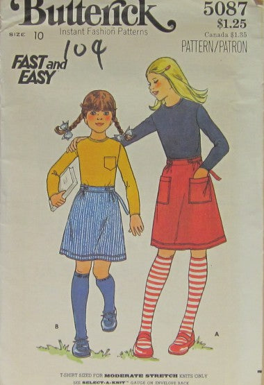 GIRLS T-SHIRT AND SKIRT